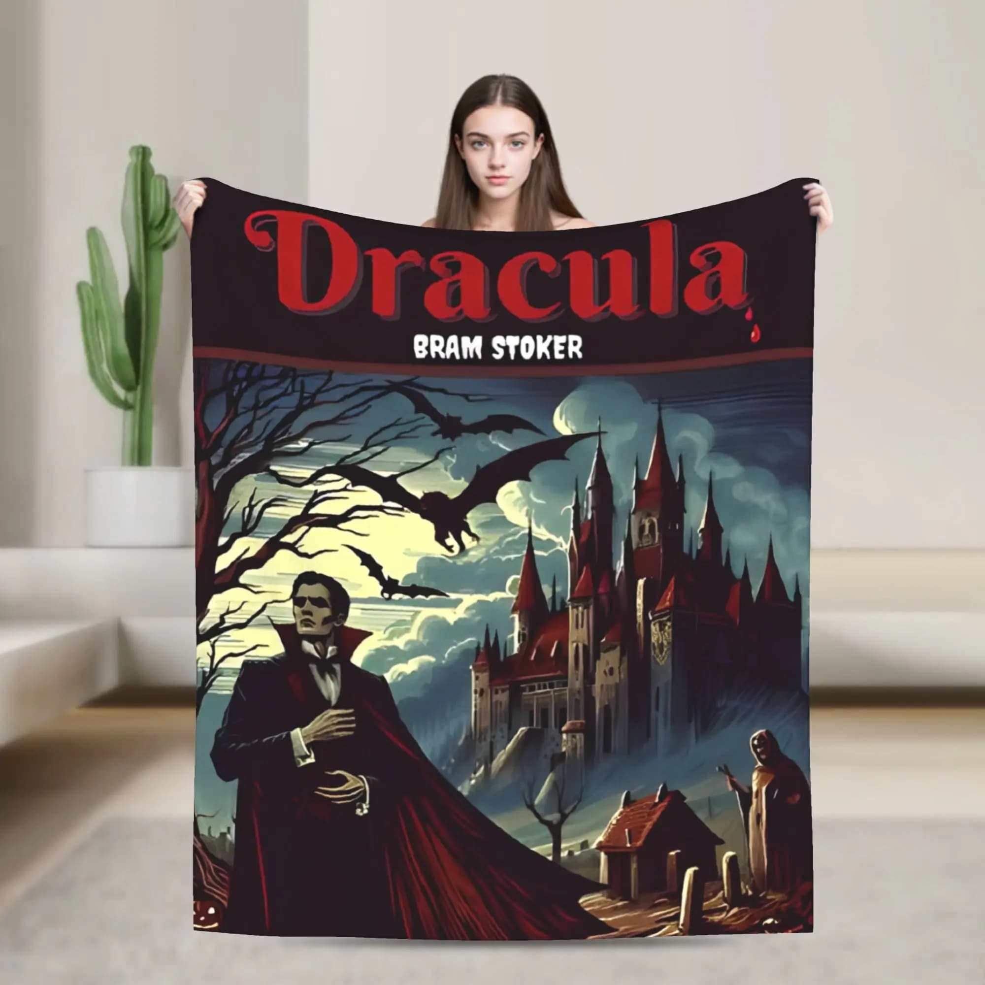 Coperta in pile di Bram Stoker's Dracula, coperta estiva portatile super calda per aria condizionata, ideale per letto e ufficio