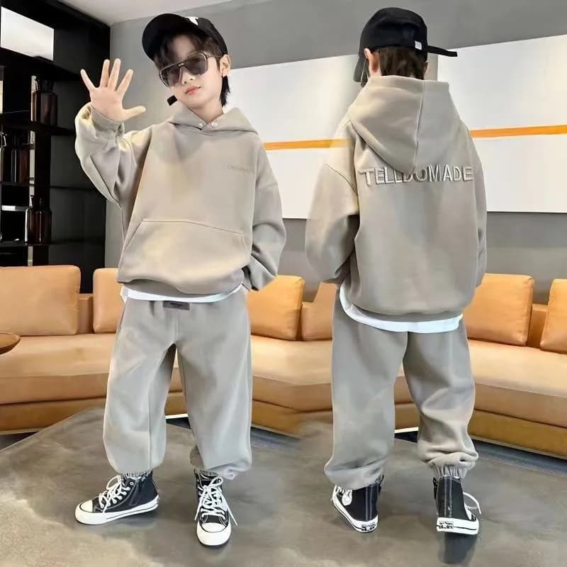 2025 Ragazzi Primavera Moda Set di abbigliamento sportivo Bambini grandi Autunno Primavera Elegante abito a due pezzi Abbigliamento per ragazzi Ensemble per la primavera autunno