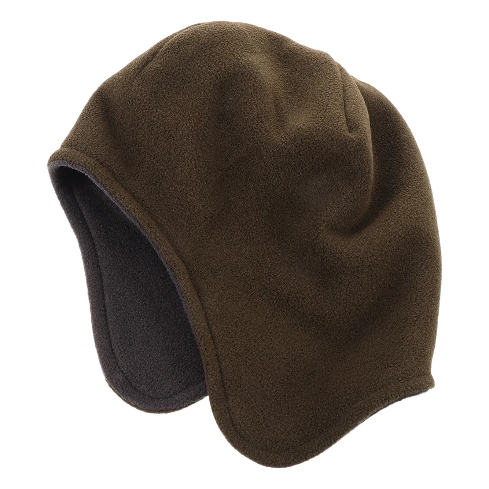 Unisex Fleece Sleep Beanie Hat - Warm Thermal Skull Cap for Night Use - Sleeping Bonnet Hair Cover for Curly Hair Elderly Dark