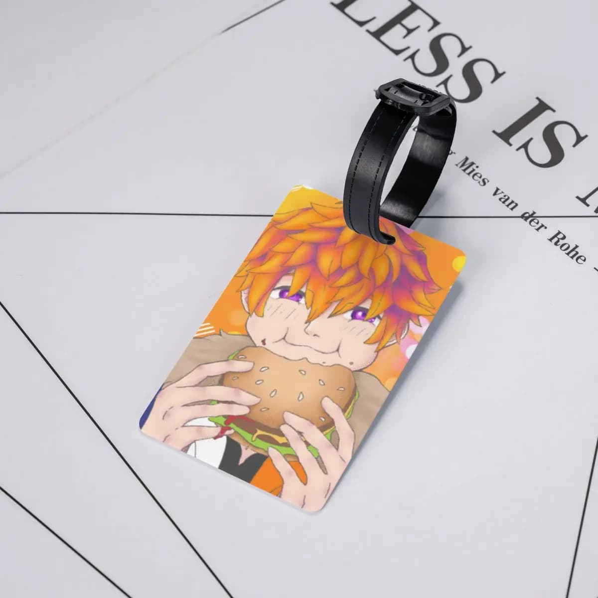 Etichette per Bagagli 'Beelzebub Obey Me', Accessori per Valigie, Targhette per Bagagli da Viaggio, Porta Etichette con Nome e Indirizzo