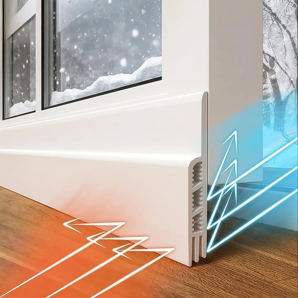 1 pz 1m/39.37in Isolante Sottoporta Antifurto, Guarnizione Isolante per Porta, Blocco Ingresso Aria, Isolante Acustico, Adesivo Forte