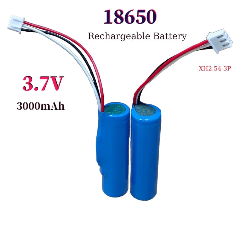 XH2.54-3P Spina 18650 Rechargeable Lithium Ion Battery 3,7 V 3000 mAh with PCB for Radio Fari Toys etc. 4,2 V