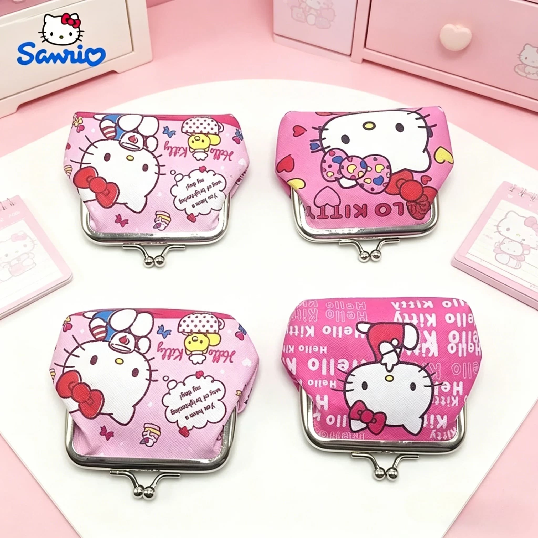 Portamonete Kawaii Hello Kitty, Borsellino Piccolo a Forma di Gatto, Borsa Melody per Ragazze, Portafoglio Kawaii, Borsa per Bambini, Regalo Adorabile per le Feste