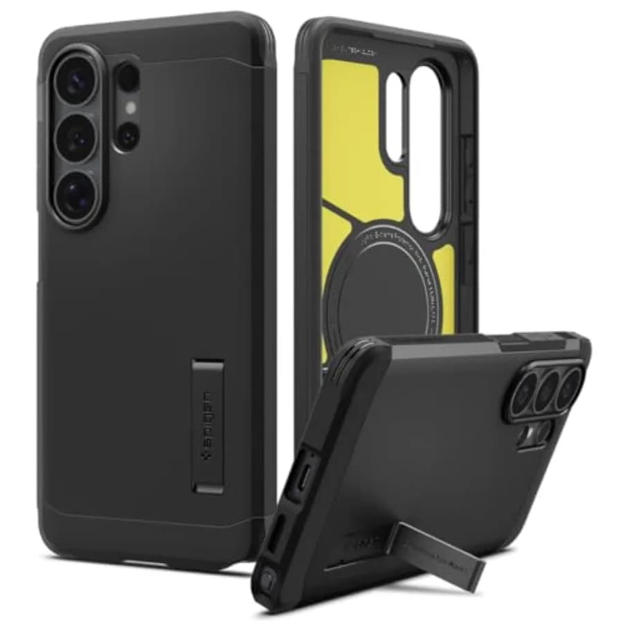 for Galaxy S26 Ultra Case, Tough Armor MagFit [Kickstand] [Compatible with MagSafe] [Military-Grade Protection] - Black