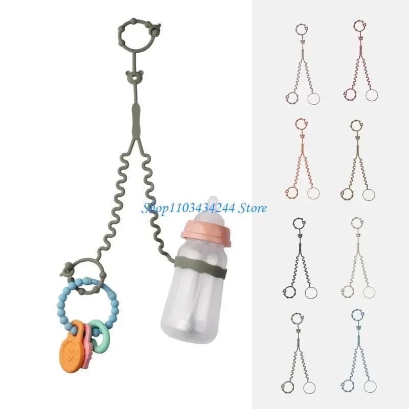 Supporti in silicone per tazze e giocattoli per bambini Non tossici Comodi 2 in 1 Cordini in silicone per tazze e giocattoli per