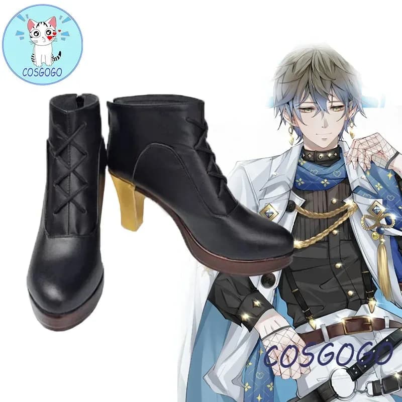 COSGOGO VTuber Alex Everland/Wax Akuma/Mista Liais/Luca Shinoda Cosplay Boots by luxiem, suitable for Halloween parties