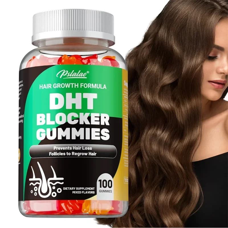 Caramelle gommose DHT Blocker - Integratore per la crescita dei capelli, per diradamento ereditari dei capelli - per uomini e donne