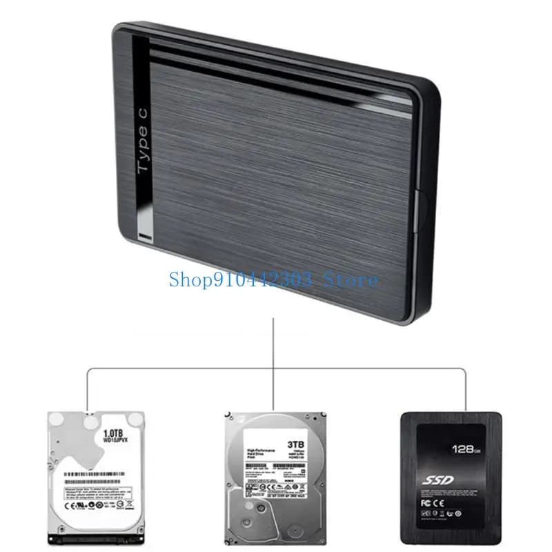 652F 2.5 pollici Toolsfree Mobile Hard Disk Box USB 3.1 Notebook SolidStates o disco rigido meccanico SSD HDD Enclosure Tipo C