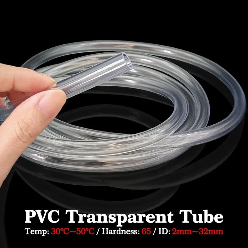 Transparent PVC Pipe, Internal Diameter 1 2 3 4 5 6 8 10 12-32mm, Light Water Pipe for Aquarium, Garden, Pisces Pump