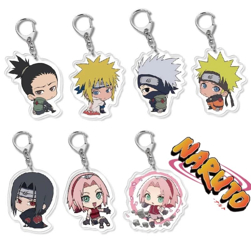 Portachiavi in Acrilico Anime Naruto, Nuovo Ciondolo Carino Uzumaki Uchiha Itachi, Charm per Zaino, Regalo Cosplay