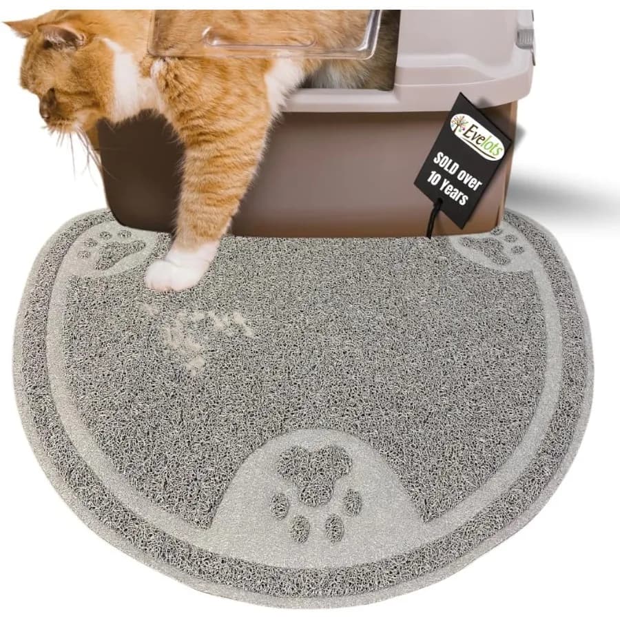 Tappetino per lettiera per gatti Trappole Mess from Box Prote Floors Tappetino per lettiera facile da pulire a prova di urina Lavabile in lavatrice Morbido su zampe di gattino Ab