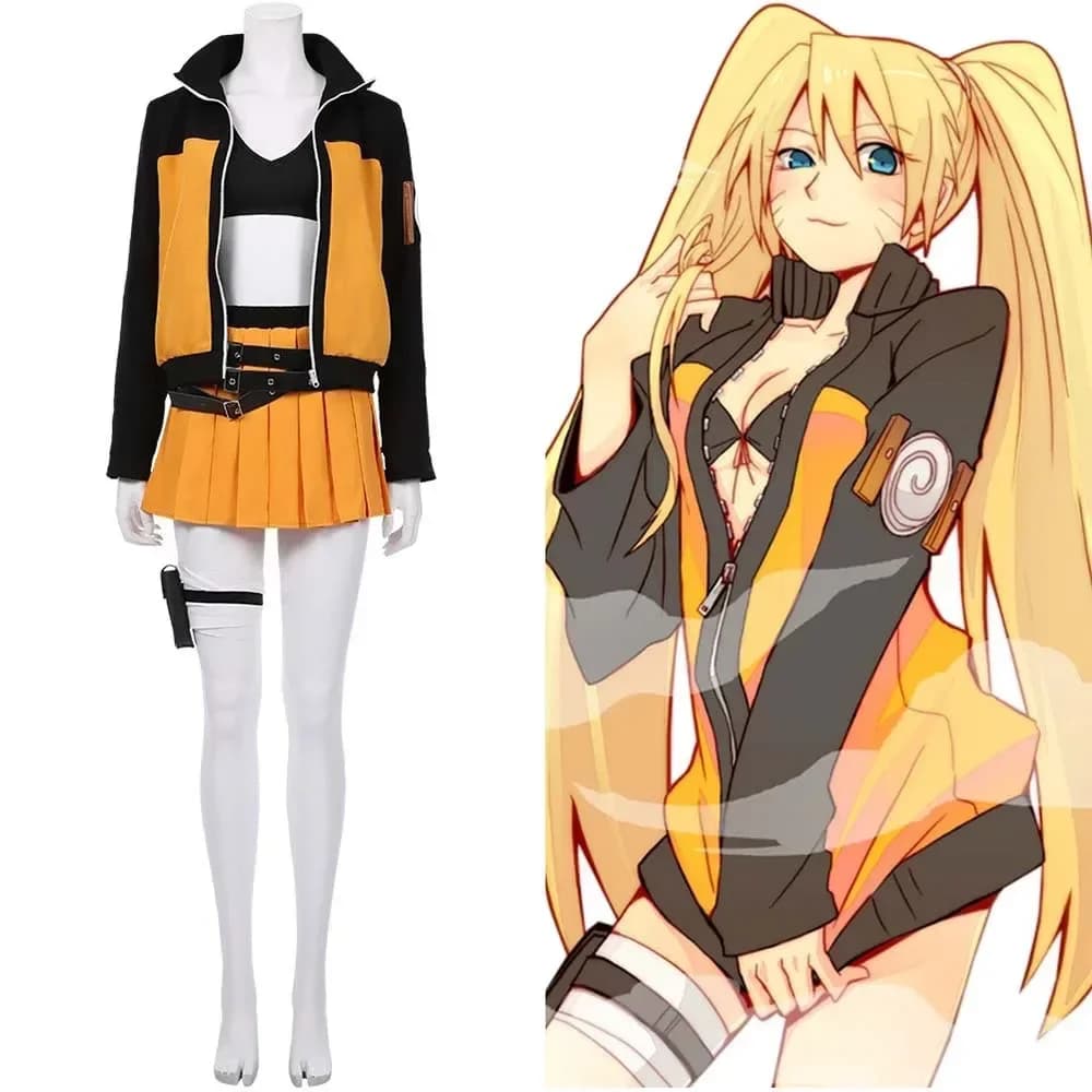 Halloween 2025 Costume cosplay Anime Uzumaki pour Femme, Uniforme Sexy, ixd'Halloween et de Carnaval, Bel Ensemble de Robes