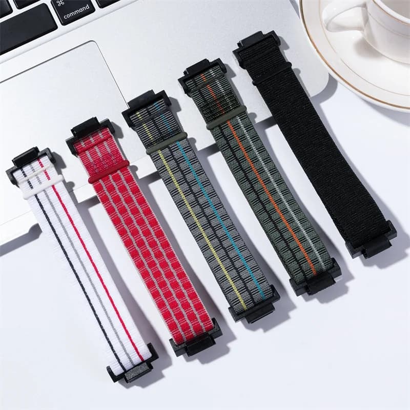 Cinturino in nylon per Casio G-SHOCK GA100 GD-100/110/120 GMA-S110; MCW-100; G-8900; DW-5600; GW-M5610; DW-6900 Cintura con velcro da 16 mm