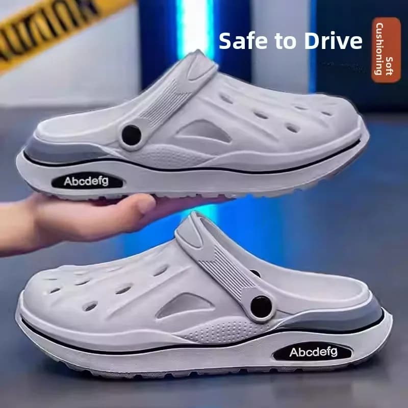Men's 2026 New Summer Outdoor Wear Anti-Slip Anti-Odor Office Head Cover Slippers Teenage Beach Sandals Comfortable Breathable