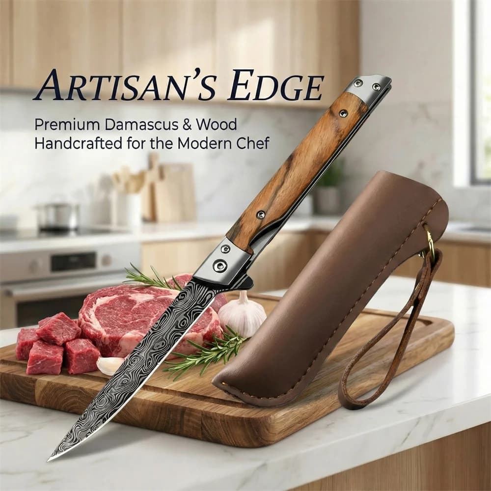 Coltello pieghevole per frutta in stile giapponese, elevata durezza, affilato, coltello per pelare meloni e frutta per uso domestico, coltello per barbecue
