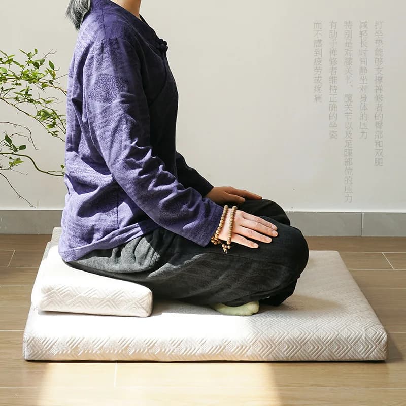 Meditation Cushion New Chinese Style Jacquard Sitting Cushion Thickened Balcony Home Zafu Prayer Cushion Zen Comfortable Durable
