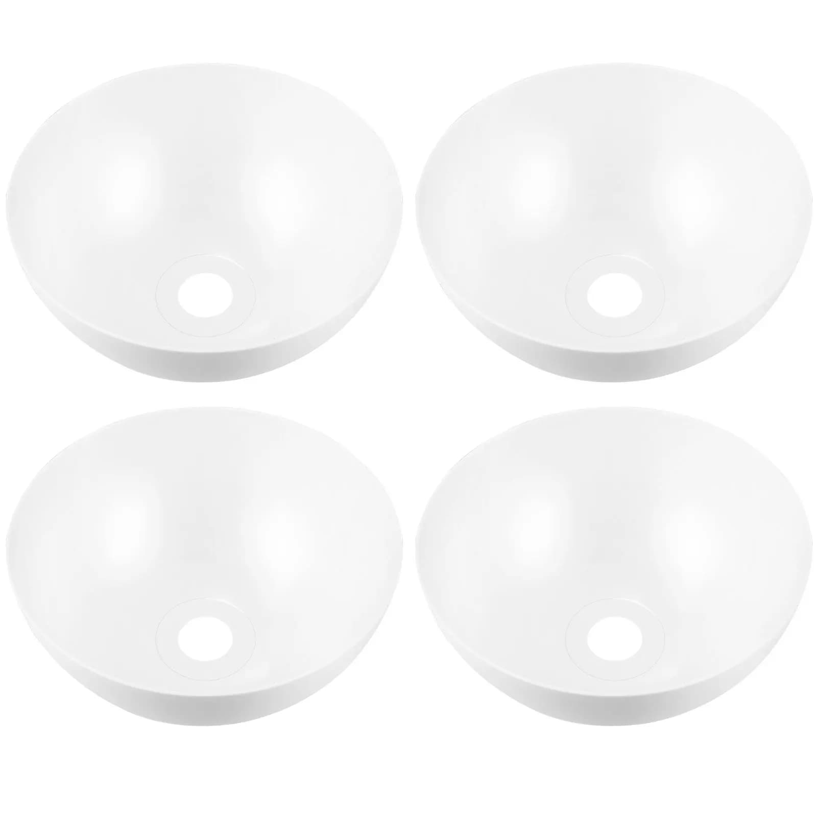 4Pcs Bowl Shape Lamp Shades Replacement Set Sturdy Thick Reusable Plastic Lamp Covers for Floor Lamps Desk Lamps Light Diffusing
