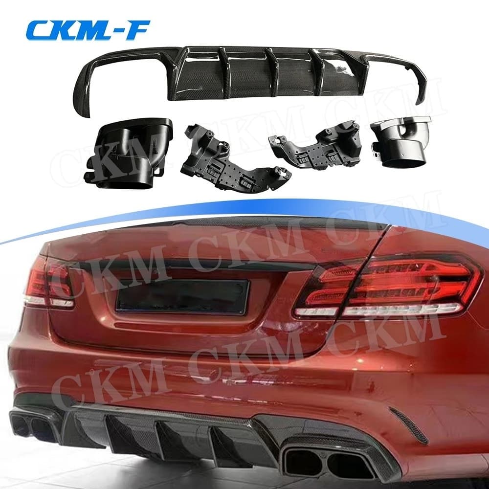Rear carbon fiber Spoiler for Mercedes Benz E Class E W212 E63 E260 E300 E400 for AMG 2014 2015 2016, rear diffuser.