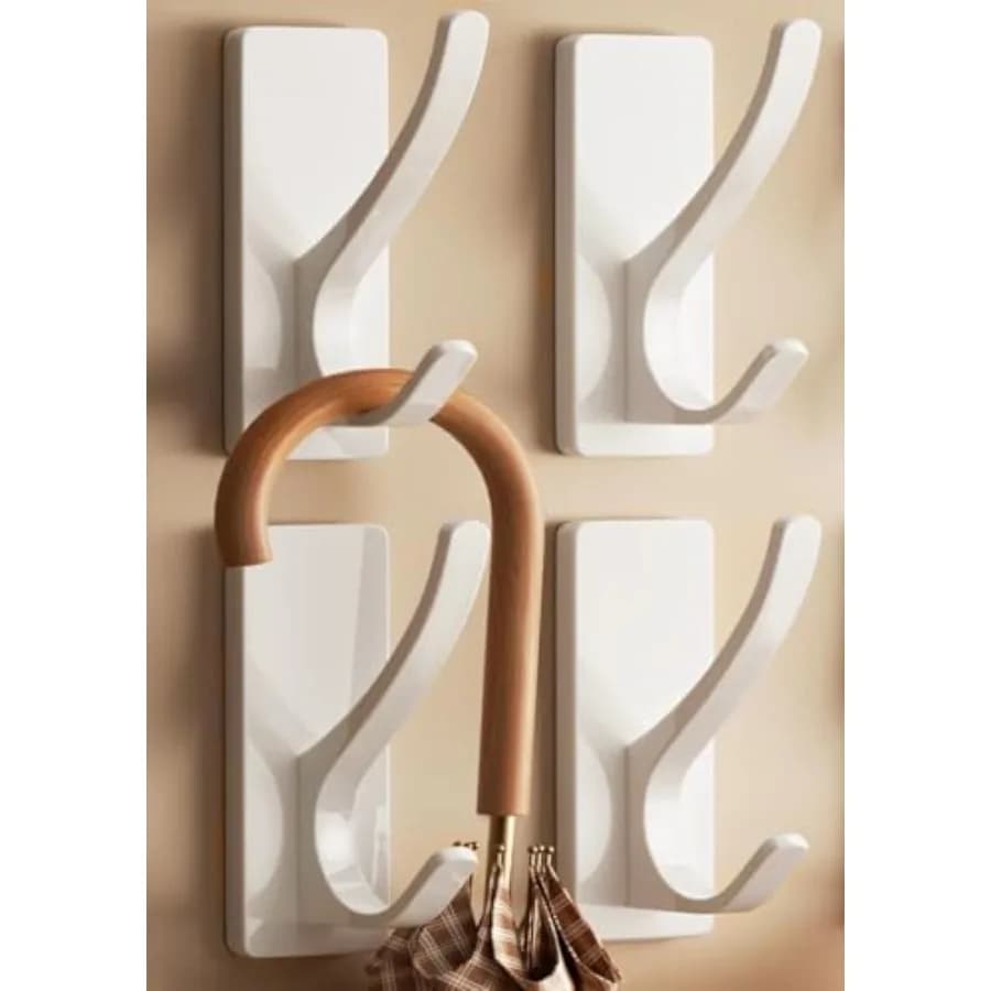 Ganci Adesivi per Appendere Oggetti: Gancio da Parete in Acciaio Inox Extra Resistente 13LB per Asciugamani, Utensili, Zaini, Cappelli, Robusto Gancio in Metallo