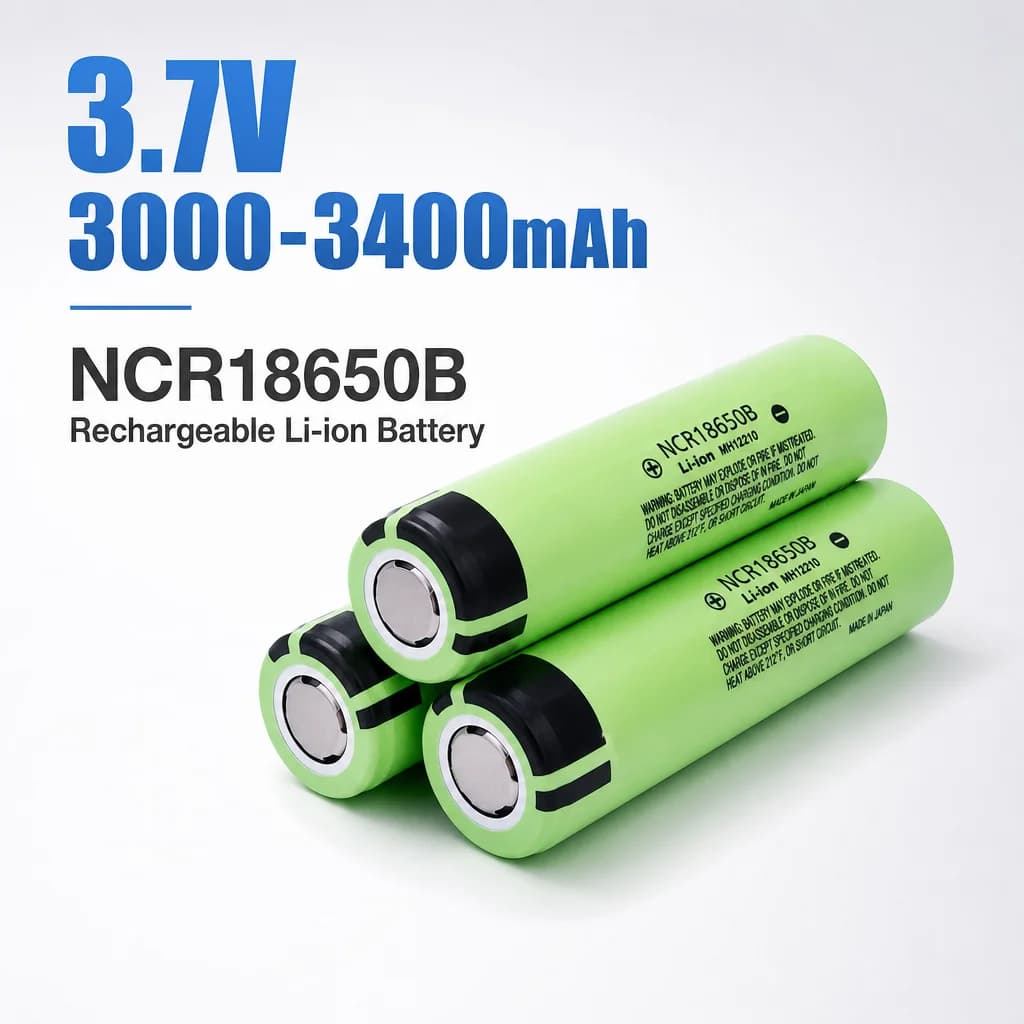 PURFIELD NCR18650B 3.7V 3400mAh High Capacity 18650 Li-ion Battery For Flashlight Head Torch Portable Power Bank E-Cig Equipment