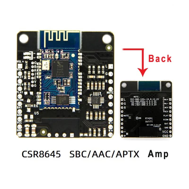 DC 12V/5V CSR8645 APT-X Lossless Music Hifi 4.0 modulo amplificatore scheda ricevitore per altoparlante amplificatore Audio per auto
