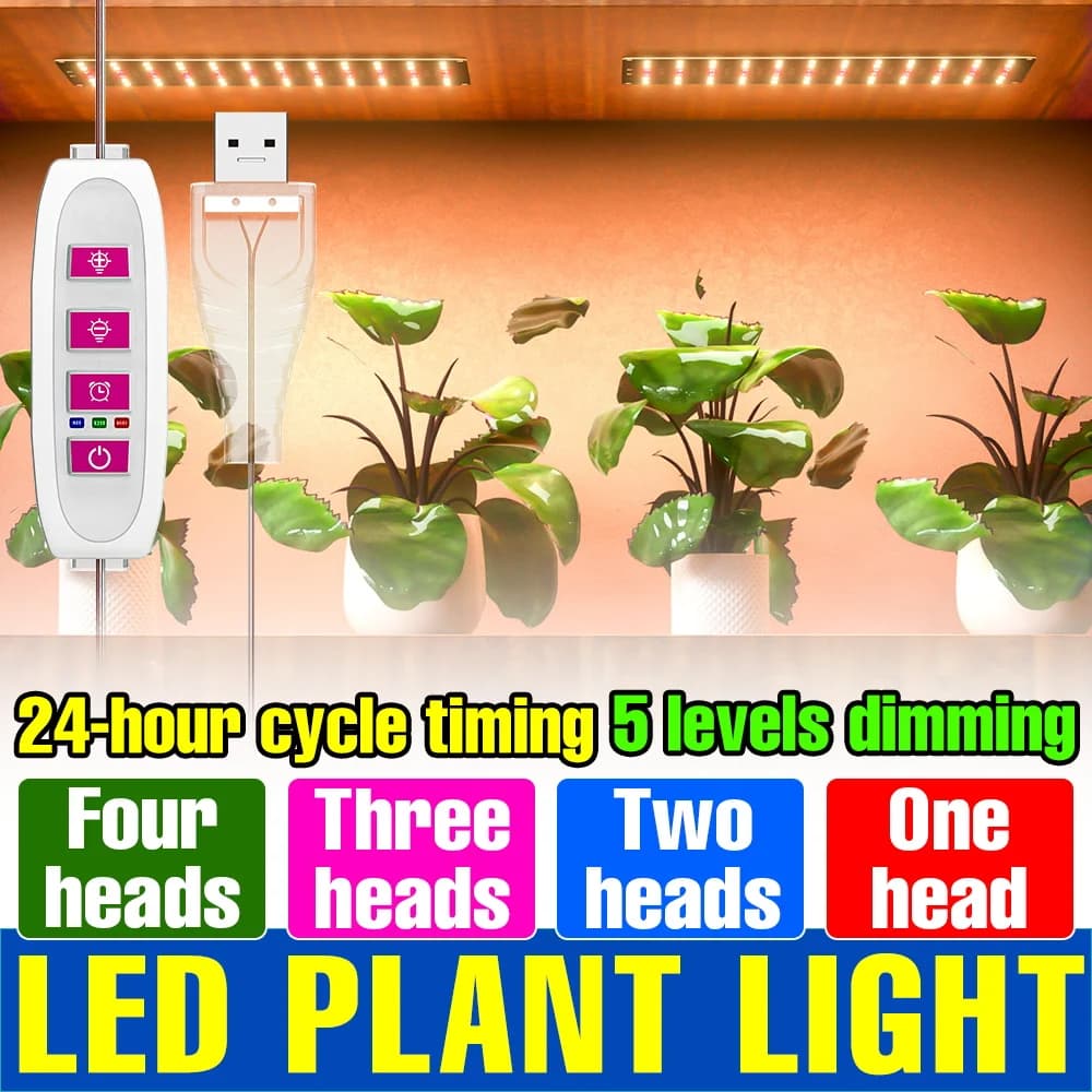5V Full Spectrum Plant Grow Light LED Quantum Board Seeding Cultivation Lamps Greenhouse Tent Flower Potted Fruit Vegs Fill Lamp