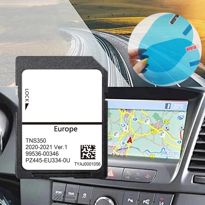 PZ445-EU334-0U Scheda SD per Toyota Auris Corolla Hilux lQ Land Cruiser 150 Auto con Navigazione TNS350 Ver.1 Aggiornamento Europa Regno Unito mappa