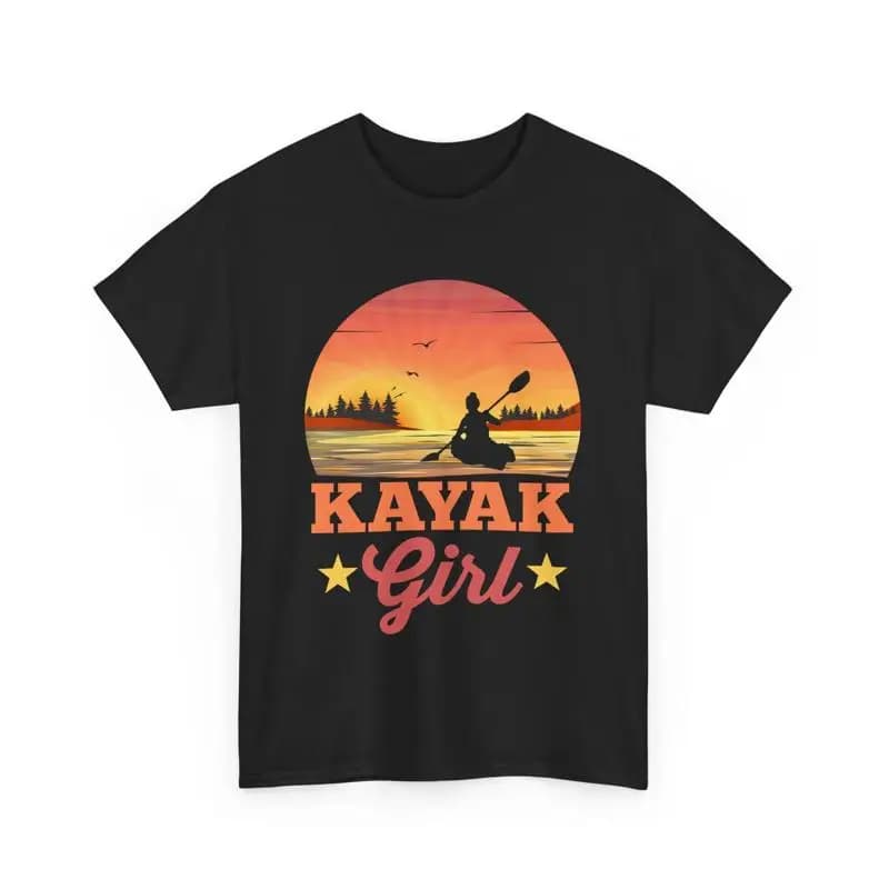 Maglietta per ragazza Kayak per bambini, amante del kayak, canoa, canoa, kayak