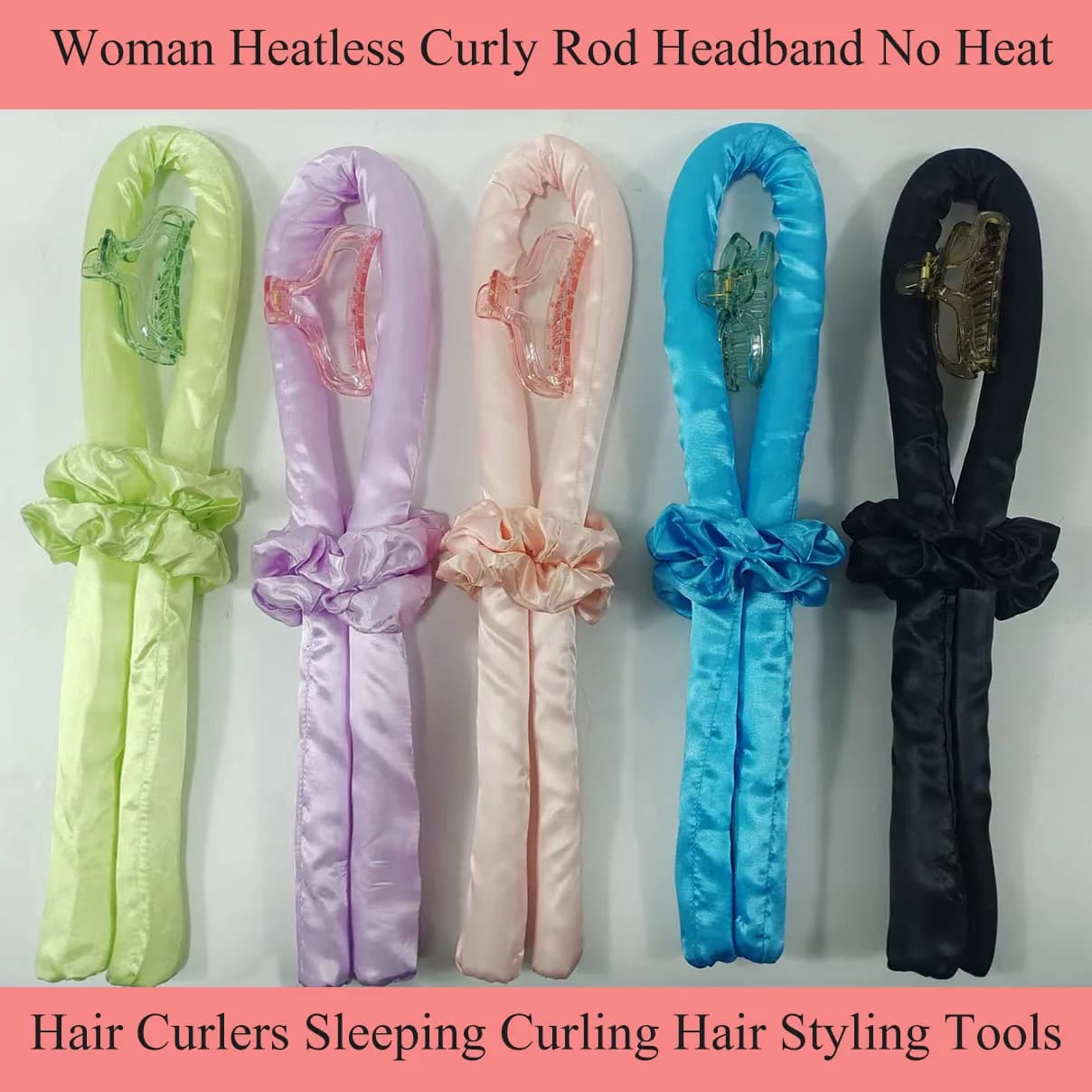 Donna Heatless Curly Rod Fascia Nessun calore Bigodino di capelli Rulli di capelli pigri Bigodini morbidi Dormire Curling Strumenti per lo styling dei capelli