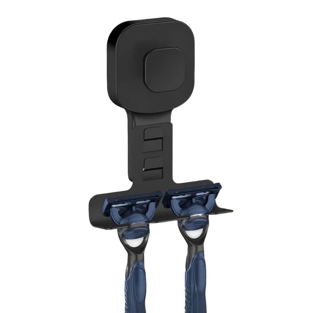 Supporto per Rasoio a Ventosa in Acciaio Inossidabile, Montaggio a Parete, Design Anti-caduta, Porta Rasoio Rimovibile, Potente Gancio da Parete per Doccia