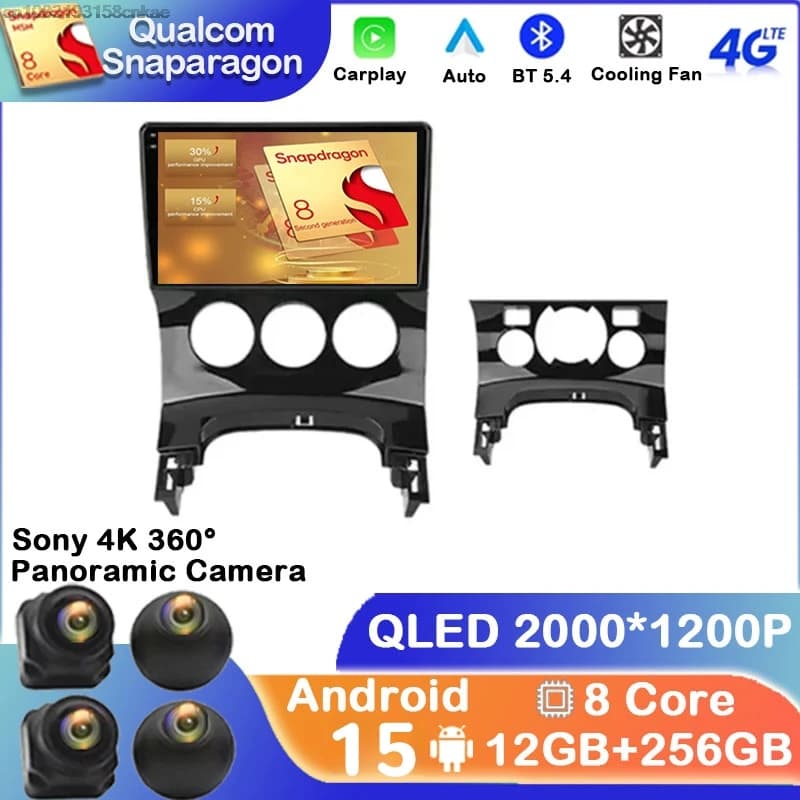 Android 15 Autoradio Per Peugeot 3008 1 2009 - 2016 Wireless Carplay Auto Stereo 4G LTE BT Navigazione GPS 5G WIFI 2 DIN DSP DVD