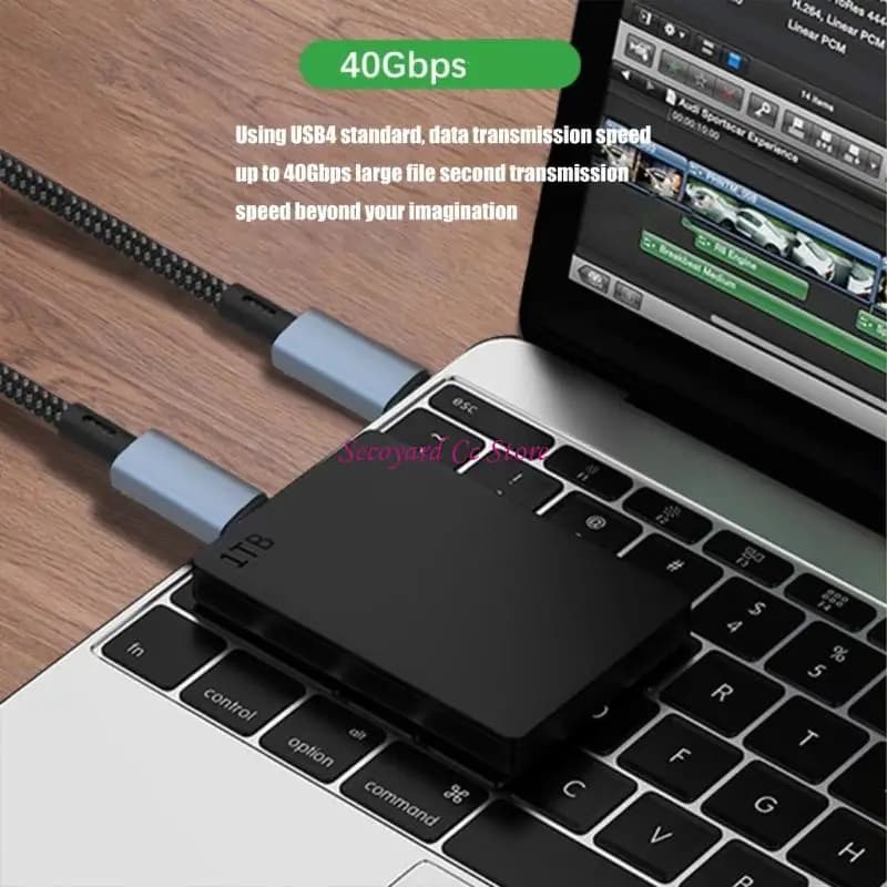 N3UC USB4 Full Function Type C Cable with 8K Video Support and 240W Fast Charging