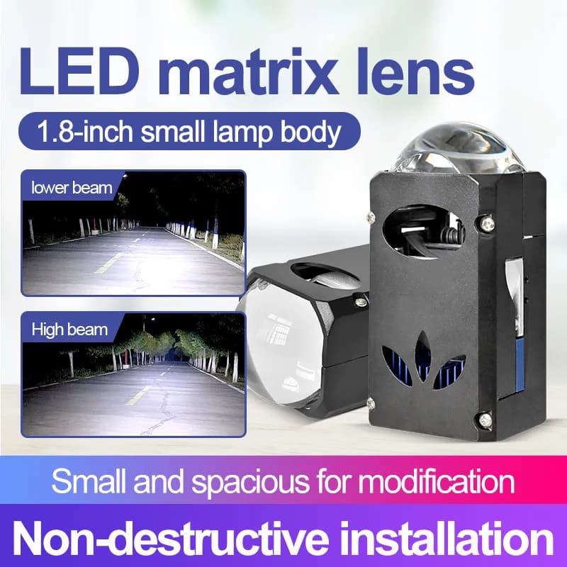 1.8/1.5 pollici Bi-LED Mini modulo proiettore fari 100W doppio fascio auto moto universale Fit H7 LED H4 LED