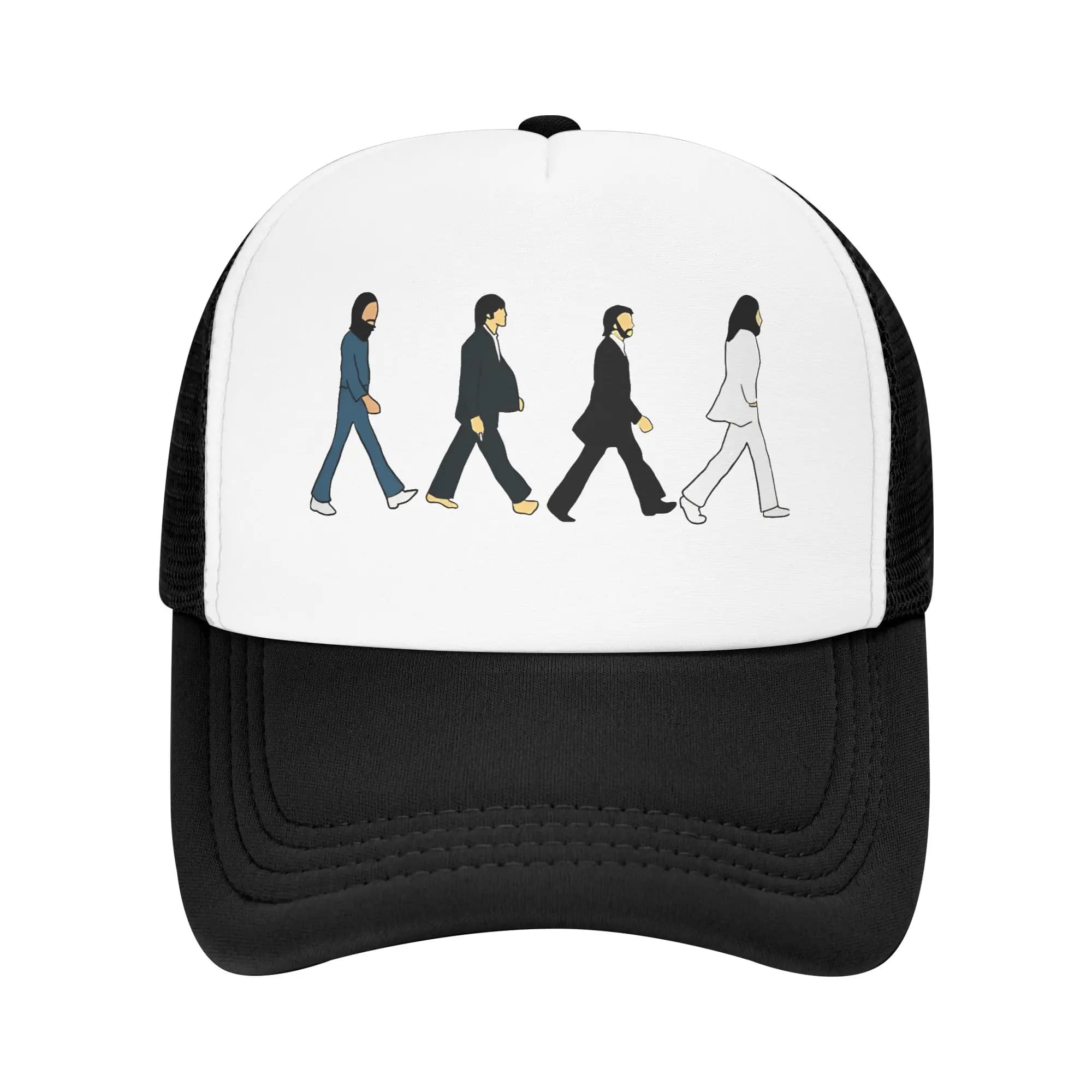 B-Beatles Mesh Sun Hats Men Adult Print Hip Hop Hats Summer Fashion Outdoor Gym Breathable Baseball Cap