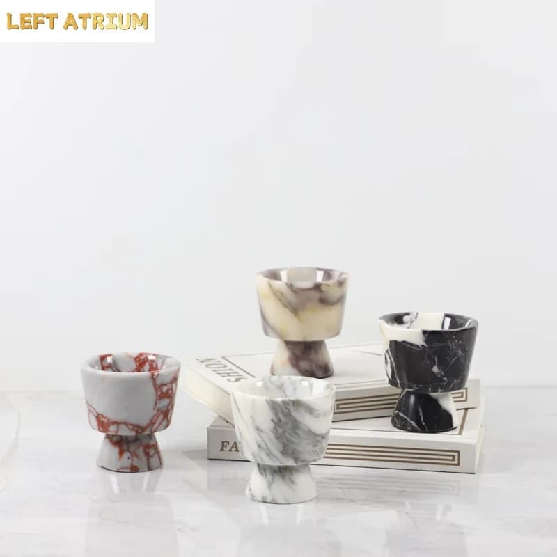 Natural Marble Support Frame, Candle Holder, Bathroom Aromatherapy Cup, Aromatherapy Burner, Indoor and Living Room Decoration