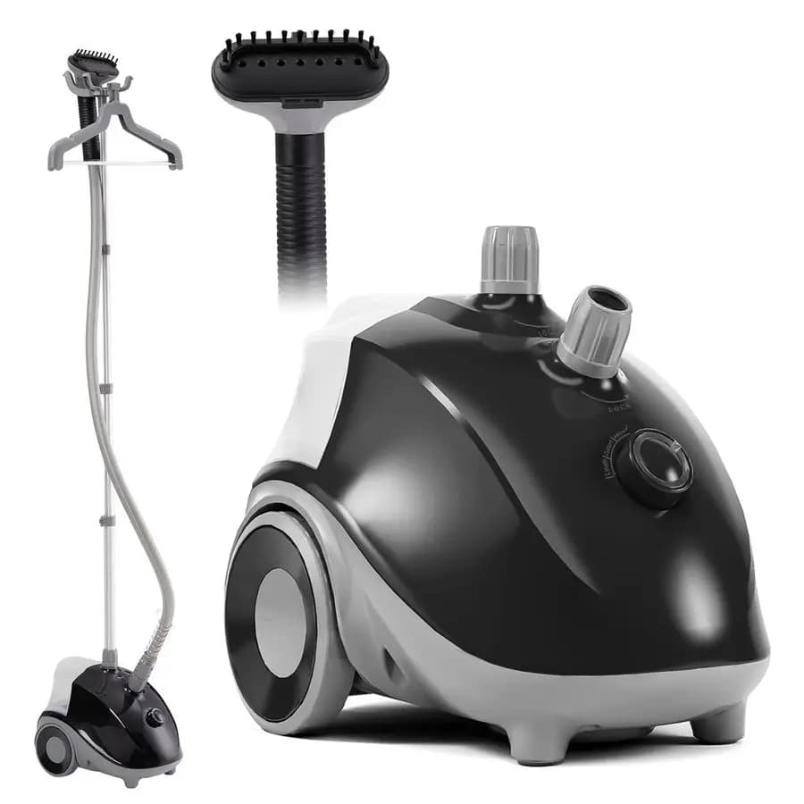 Vaporizzatore per Vestiti Verticale, Potente Steamer da 1500W con Ruote, Serbatoio d'Acqua da 1,7L per 55 Minuti di Vapore Continuo, P