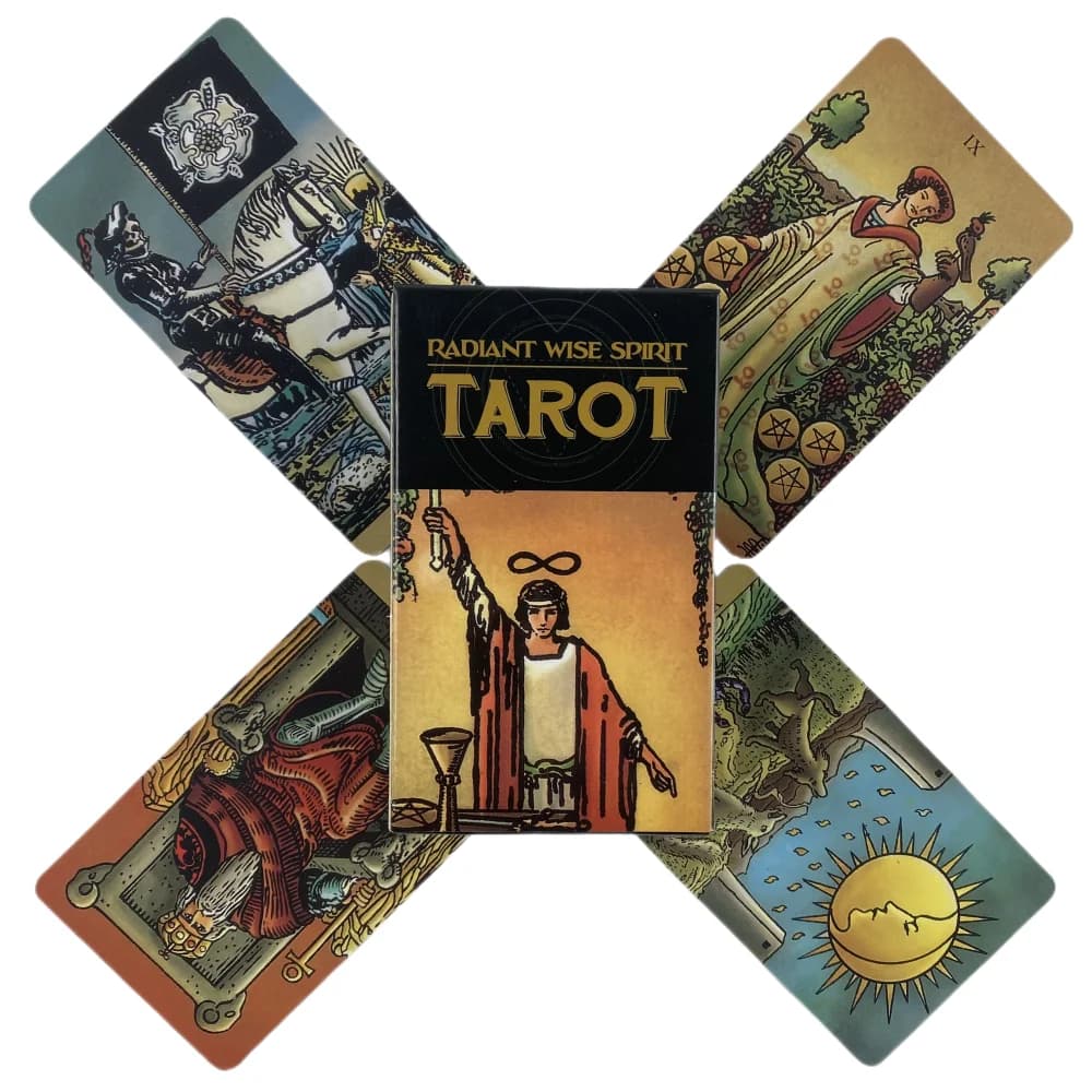 Tarocchi Radiant Wise Spirit A 78 Rider Deck Oracle English Visions Divination Edition Borad Giocando a Giochi