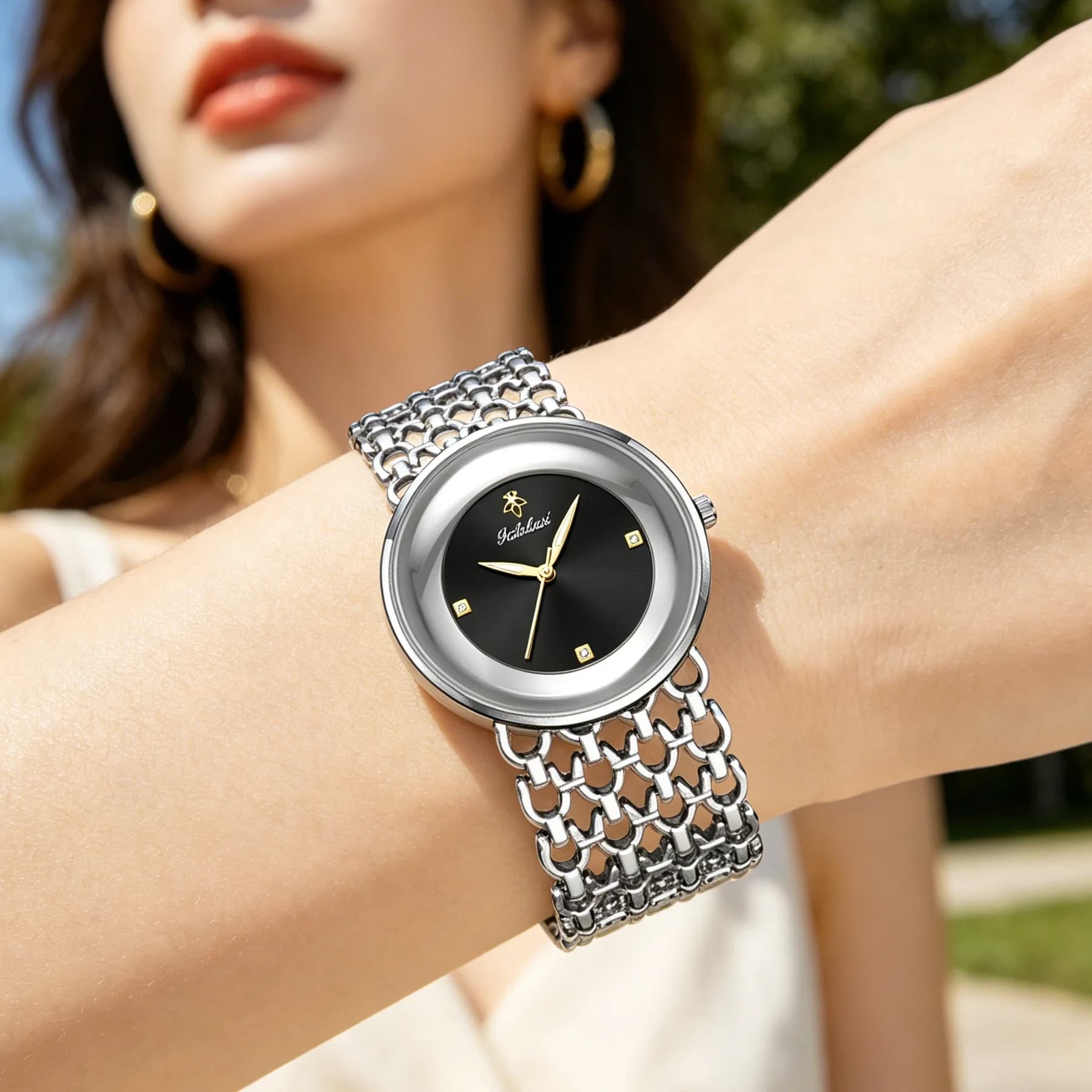 YaLaLuSi Orologio da uomo e da donna alla moda, cinturino in maglia di lusso, orologio da polso al quarzo impermeabile, sportivo casual, spedizione gratuita