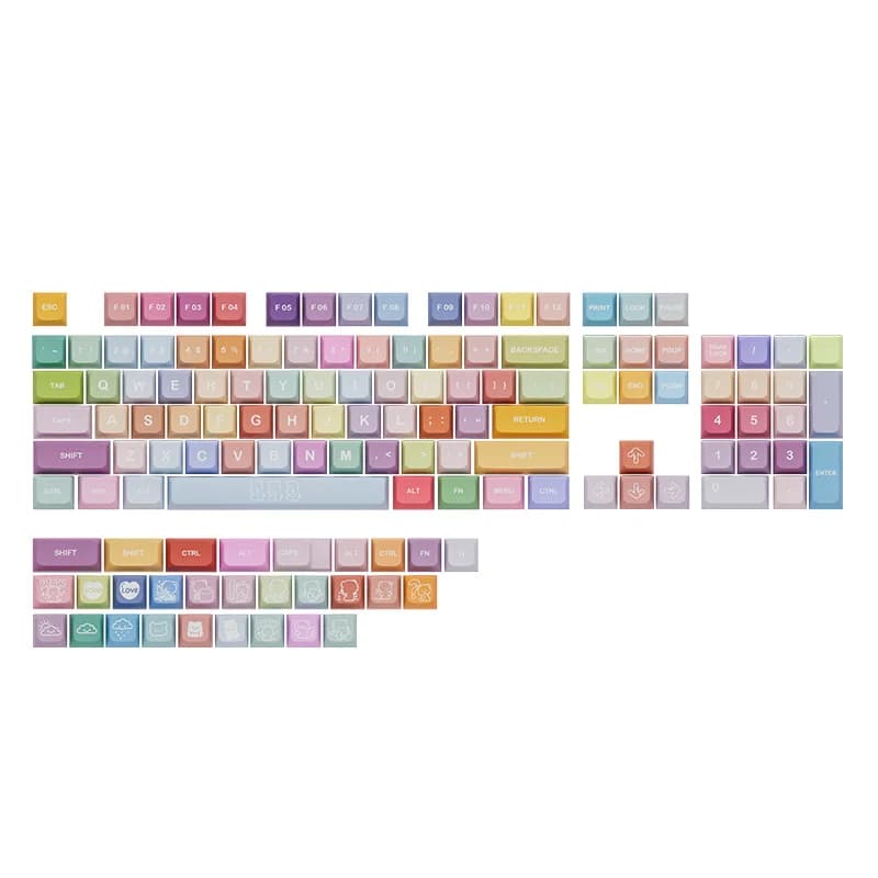 67/68/82/84/98XDA High Sublimation PBT Material Mechanical Keyboard