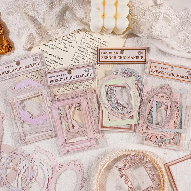 Journamm 10 pz/pacco Ritaglio Telaio Materiali Carta Decor Spazzatura Ufficiale FAI DA TE Album di Foto Estetica Cancelleria Planner Carta Artigianale