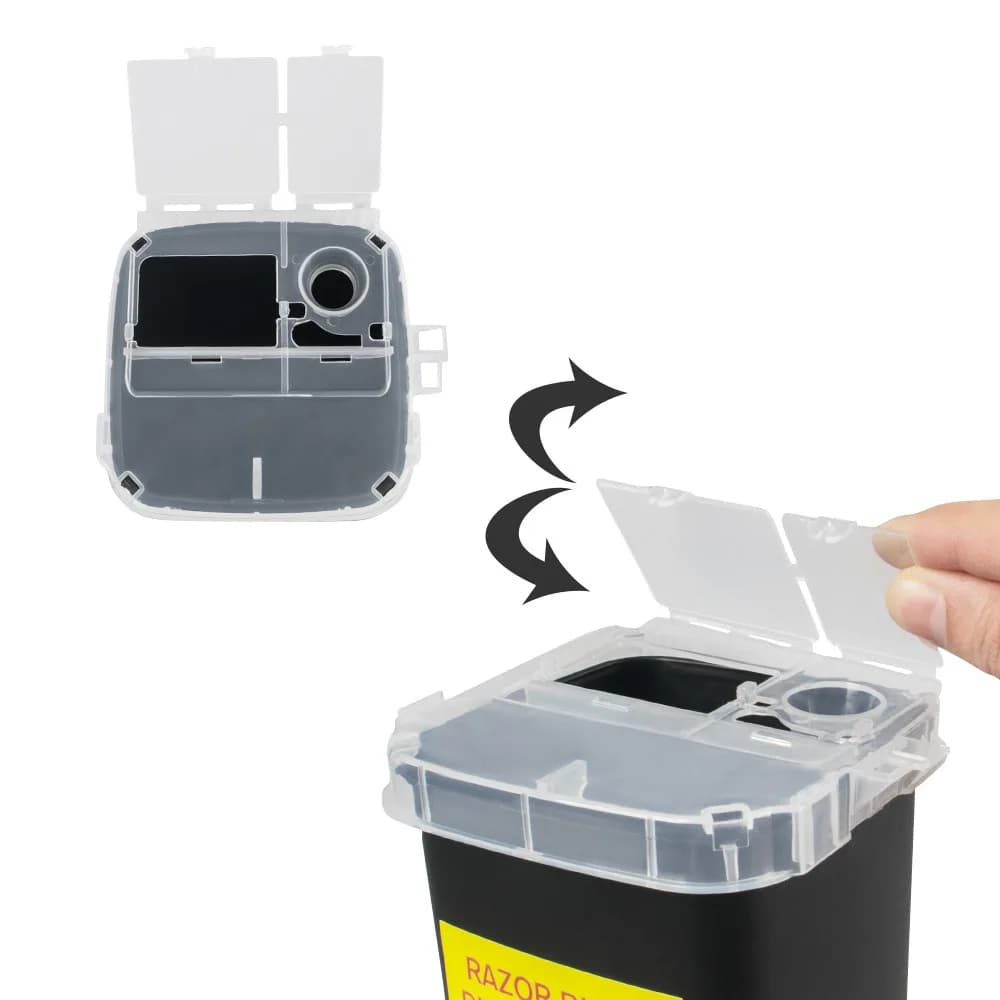 Large Capacity Tattoo Sharps Container, Professional Needle Waste Bin Disposal Box for Tattoo Studio Daily Use