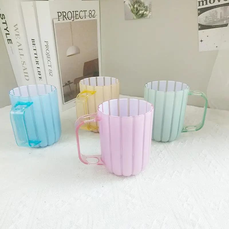 Portaspazzolino in Stile Nordico Minimalista per Coppie e Bambini, Tazza in Plastica per Bagno Domestico