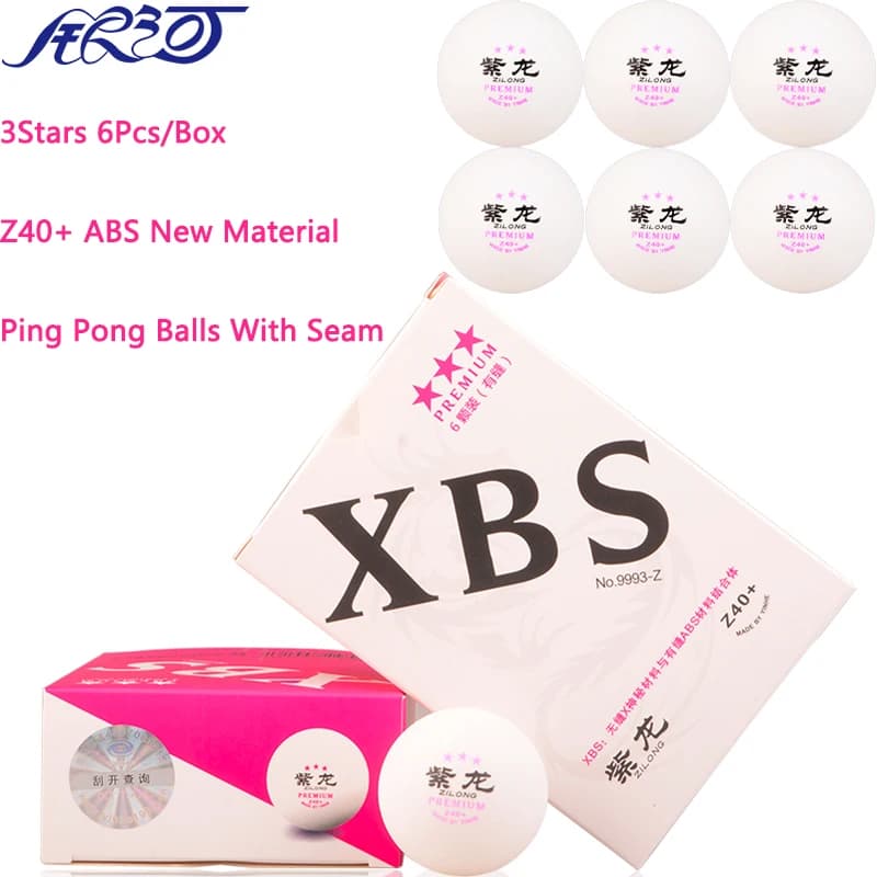 6 Pz/scatola YINHE ZILONG 3 Stelle Palla Da Ping Pong Z + ABS Z40 + Nuovo Materiale Palline Da Ping Pong con Cucitura Per La Concorrenza di Formazione