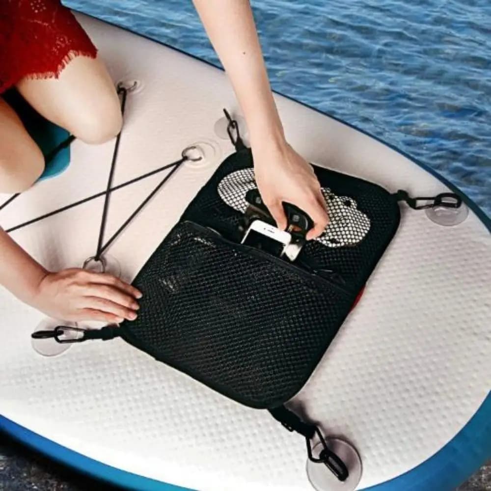 Nuova Borsa da Coperta in Rete PVC con Moschettone, 5 Stili, per Tavole da Surf, Kayak, Barche, Canoe, Borsa Portaoggetti per Paddle Board