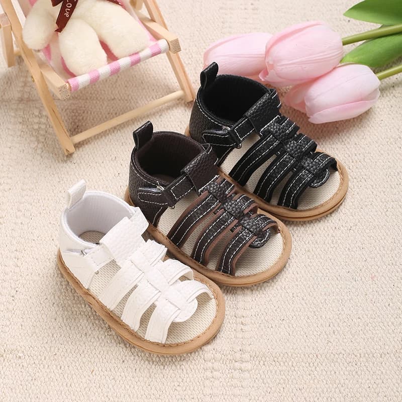 Summer Fashion Soft Bottom Baby Sandals Beginner's Steps Non slip Soft Rubber Bottom Sandals 0-18 Months