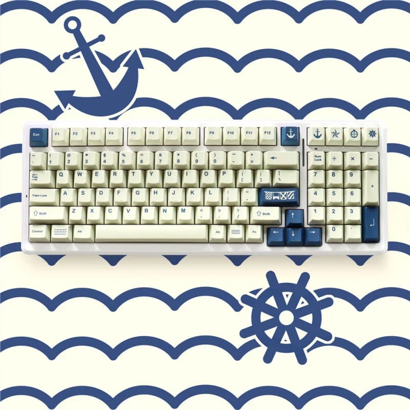 Keycaps GMK SeafareNavigator altezza originale PBT Sublimation 129 Set completo di keycaps per tastiera meccanica