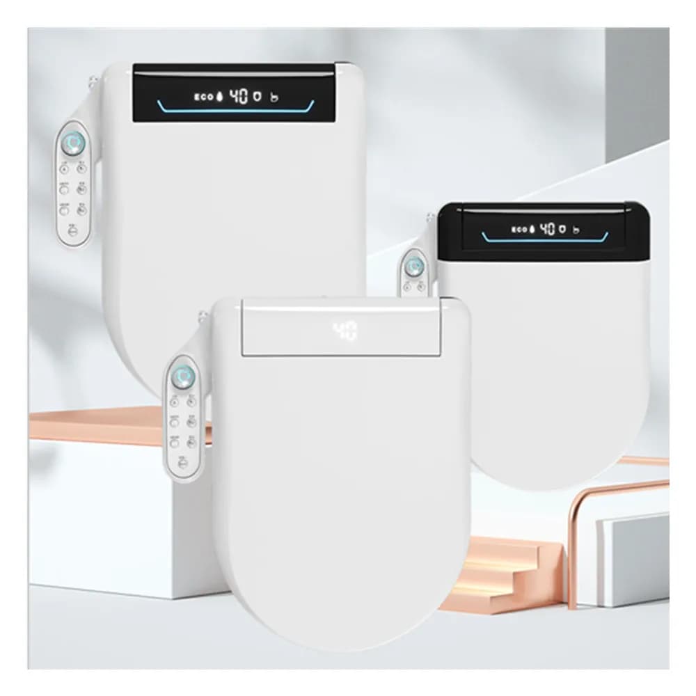 Meiayni Sedile WC Elettrico Intelligente di Lusso con Apertura Automatica, Bidet Elettrico Giapponese con Maniglia di Controllo