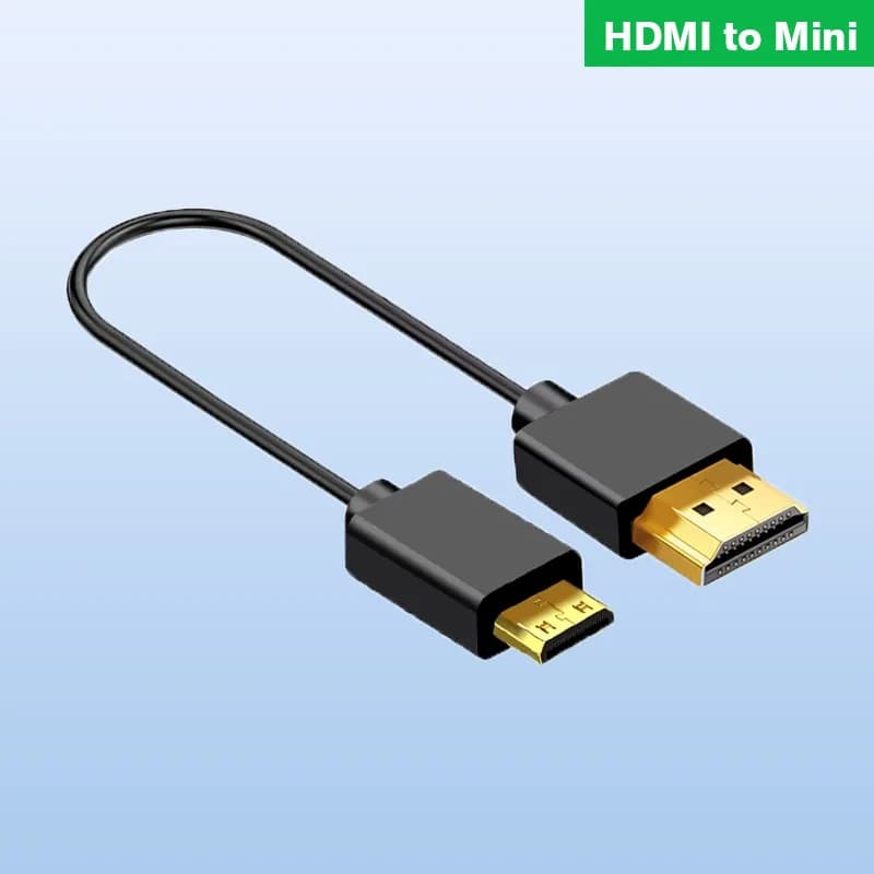 Mini HDMI e Micro HDMI 2.0 versione 4K cavo flessibile Ultra-fine Mini Hdmi 4K cavo corto sottile e morbido OD3.2 20cm 30cm 50cm 1m