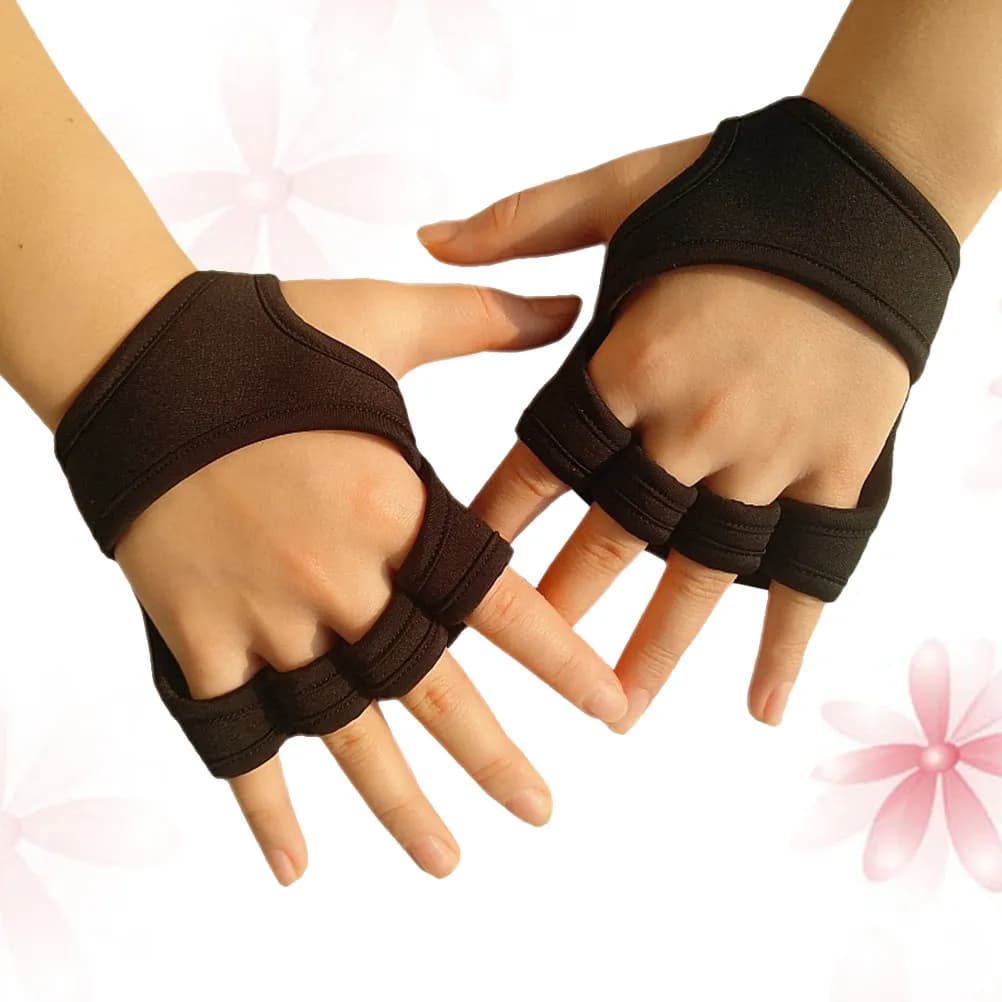 Gym Gloves Men Women Black Size Xl Non-Slip Weight Lifting Gloves Fingerless Silicone Padded Wrist Strap Palm Protection