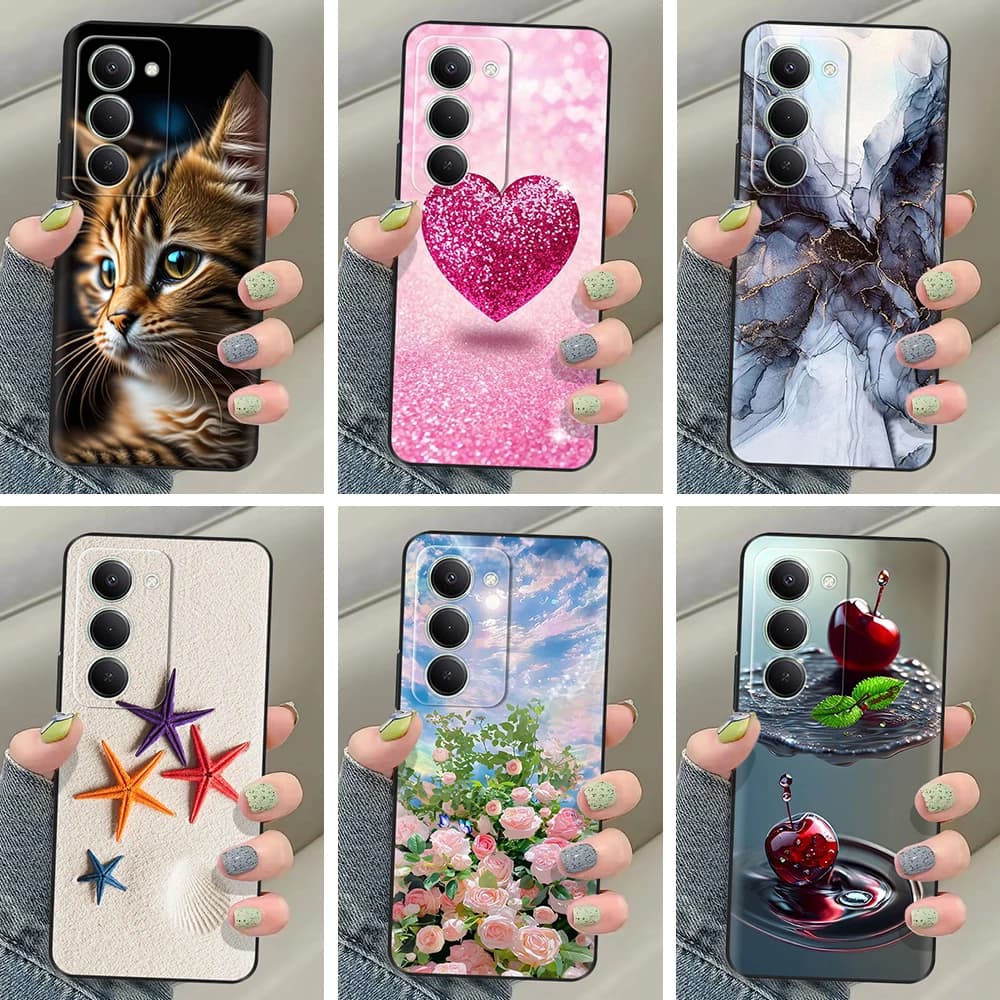 Per Redmi 15 Custodia 2025 Fiori Svegli Coque Cover posteriore in silicone liquido morbido per Redmi 15 Custodie per telefoni Redmi15 5G 4G Fundas Conchiglie